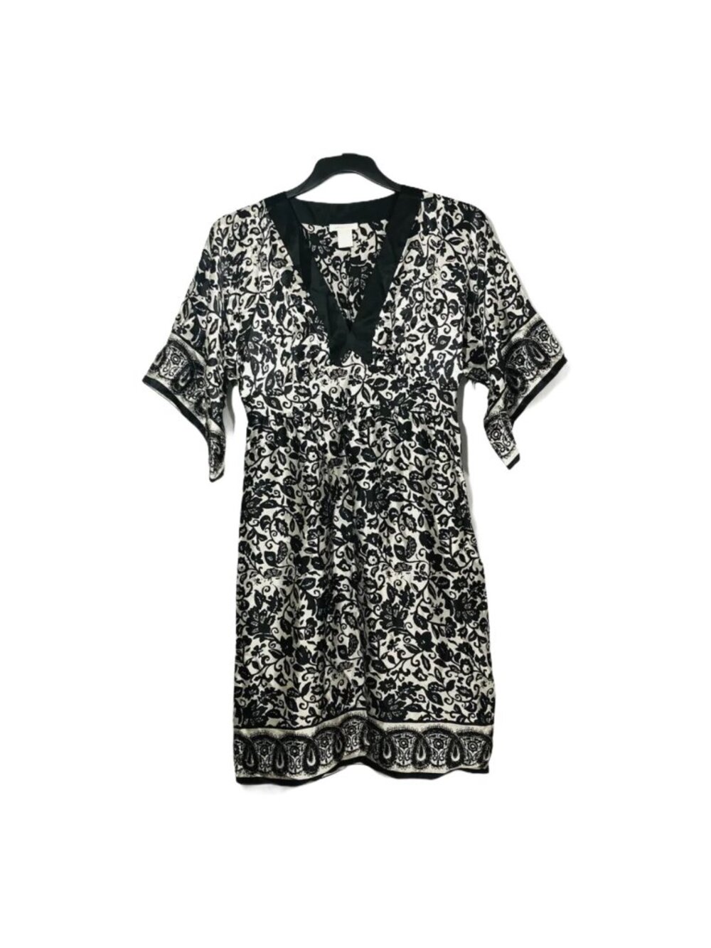 Harold Silk Swimwear Cover Up Dress Women Size 10 Tunic Vneck Flower Beach Boho